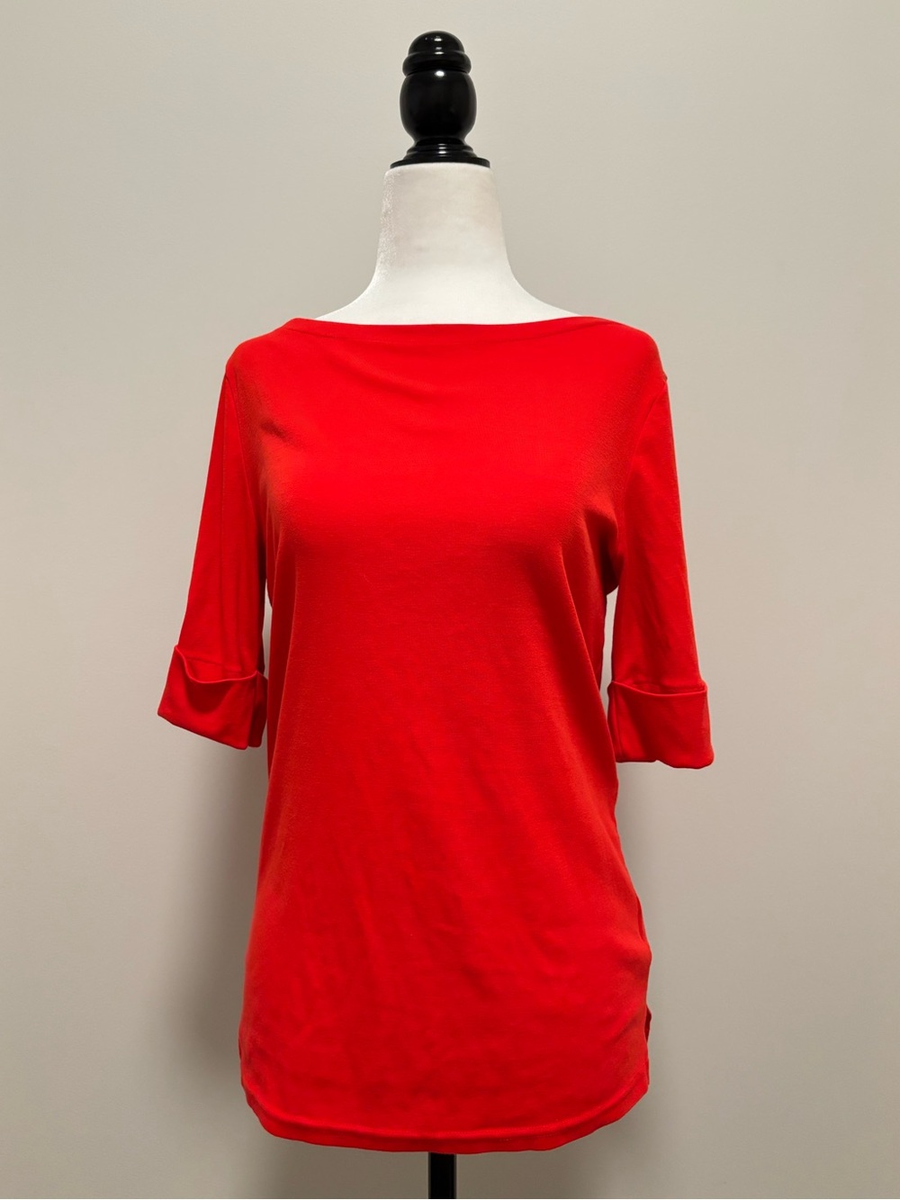 Lauren Ralph Lauren Long Sleeve Top Red Large Like New